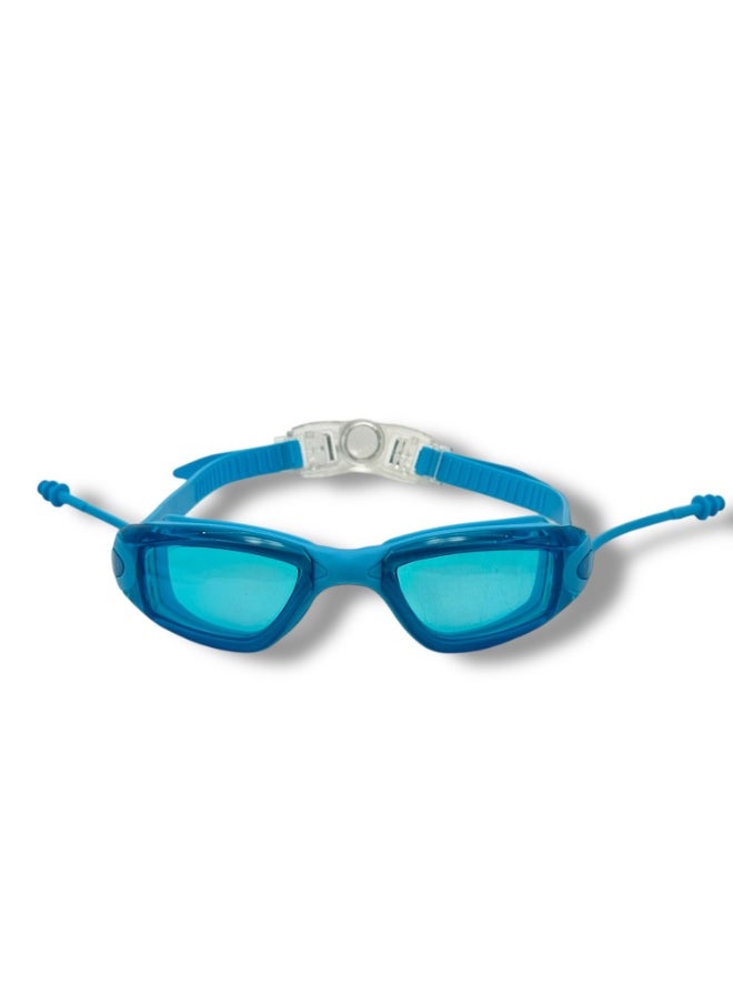 QSHOP ® Swimming Goggles with Back Closure for Expandable Fit + Comfortable Earplugs - Anti-fog and Water-Resistant Swimming Goggles for Kids and Adults for Workouts and Water Trips  - Image 3