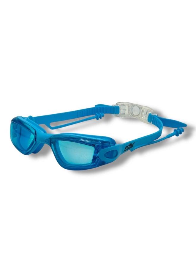 QSHOP ® Swimming Goggles with Back Closure for Expandable Fit + Comfortable Earplugs - Anti-fog and Water-Resistant Swimming Goggles for Kids and Adults for Workouts and Water Trips  - Image 2