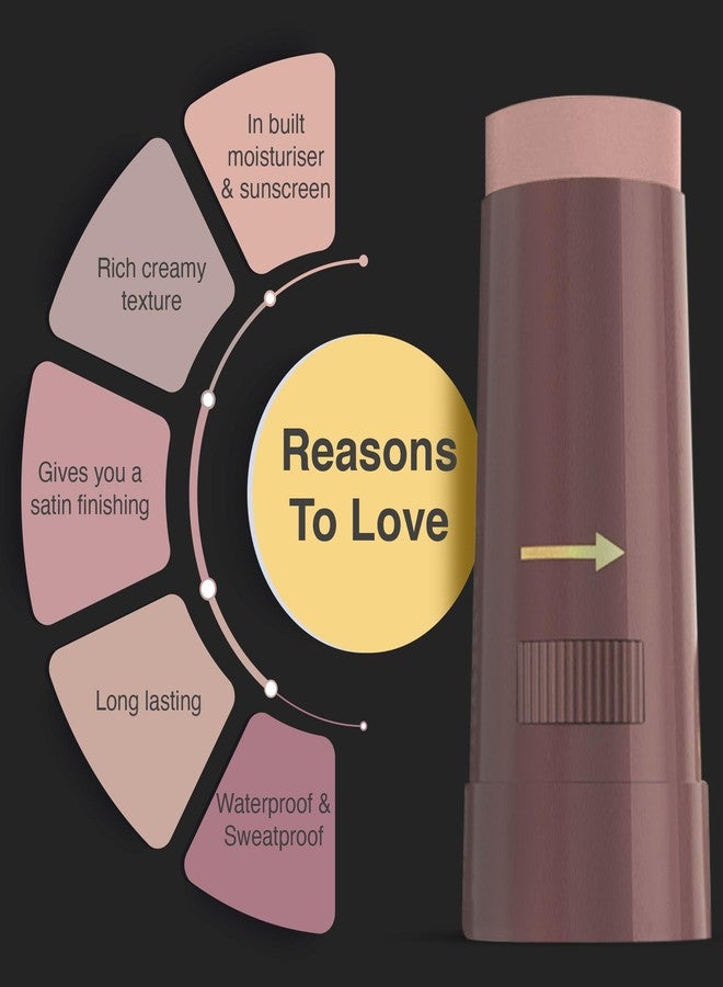 Olivia Instant Waterproof Makeup Stick with SPF 12-10 Burnish Amber | 3-in-1 Foundation, Concealer & Moisturizer | Sweatproof, Long-Lasting Base Makeup | Evens Skin Tone & Hides Blemishes - Image 3