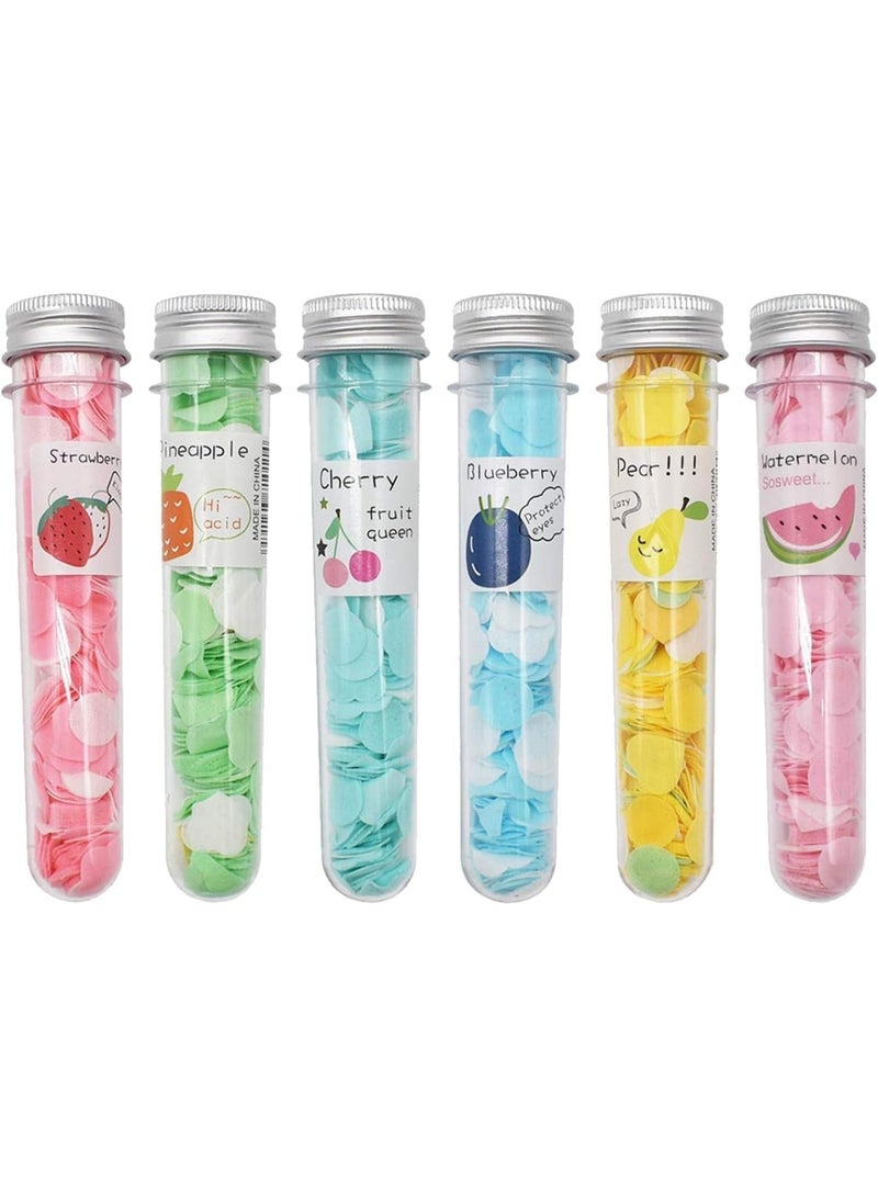 Disposable Paper Soap Sheets | Scented Mini Soap Flakes – Instant Hand Wash Paper for Travel and Daily Hygiene, Portable Cleansing Soap Confetti in Tube Shape Bottle (Pack of 6 Multicolor) - Image 1