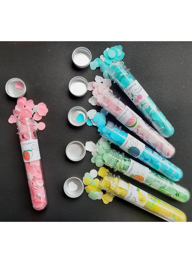 Disposable Paper Soap Sheets | Scented Mini Soap Flakes – Instant Hand Wash Paper for Travel and Daily Hygiene, Portable Cleansing Soap Confetti in Tube Shape Bottle (Pack of 6 Multicolor) - Image 3