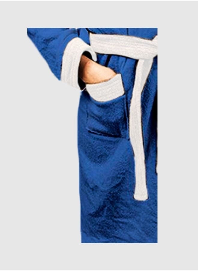 Banotex - Sky blue cotton baby bathrobe with hood for baby girls and boys - Image 1