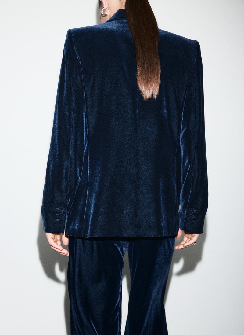 MANGO Double-breasted velvet jacket - Image 2