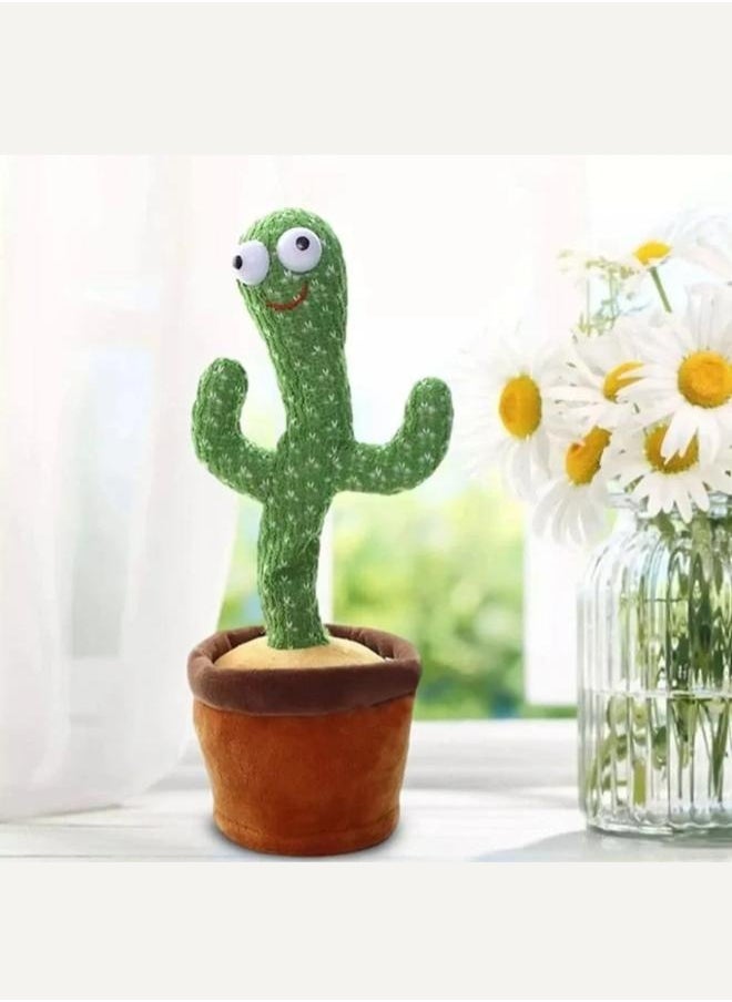 Executive LLC Dancing Cactus Talking Toy, Cactus Plush Toy, Wriggle & Singing Recording Repeat What You Say Funny Education Toys for Babies Children Playing, Home Decorate  - Image 2