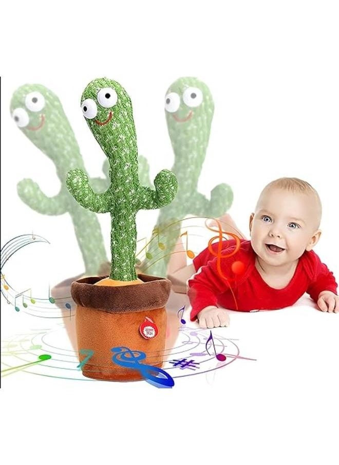 Executive LLC Dancing Cactus Talking Toy, Cactus Plush Toy, Wriggle & Singing Recording Repeat What You Say Funny Education Toys for Babies Children Playing, Home Decorate  - Image 4