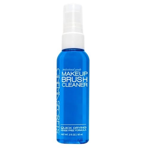 Cinema Secrets Original Blue Vanilla Makeup Brush Cleaner Spray Professional Cleanser for Makeup Brushes QuickDrying RinseFree Formula Removes Stubborn Waterproof Make Up 2 fl oz