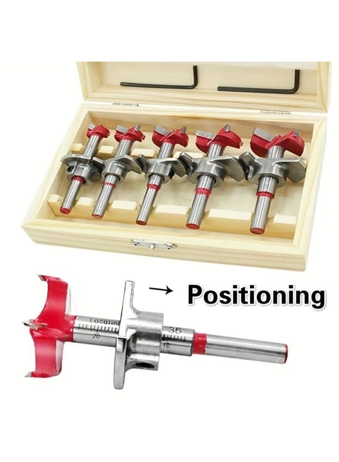 5 قطع من أسنان فورستنر كربيد مجموعة أ 15-35 ملم معدات حفر مفصلات النجارة - Image 3