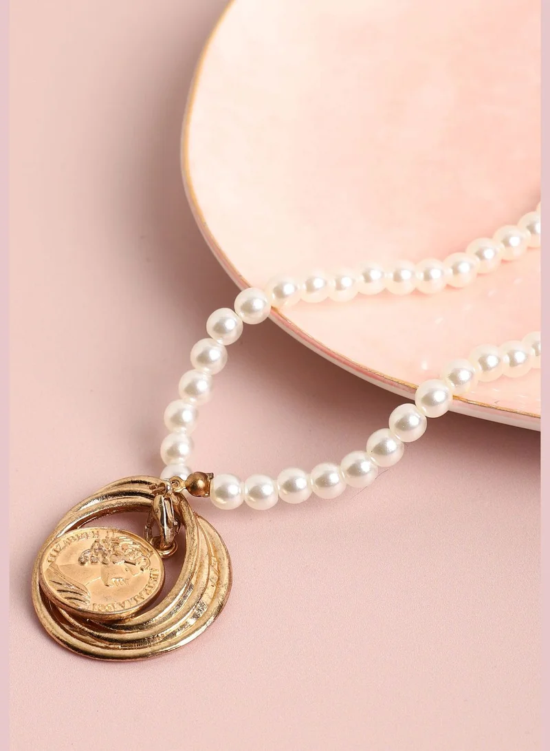SOHI Gold Plated pearls Necklace