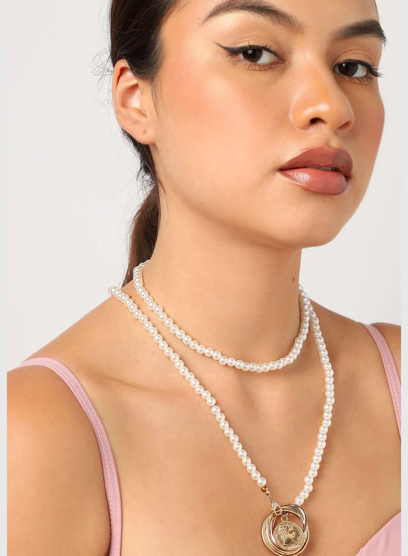 SOHI Gold Plated pearls Necklace