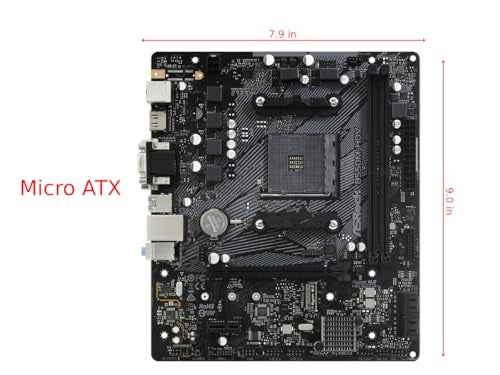 ASRock B550M-HDV Socket AM4 Micro-ATX Motherboard, Supports AMD Ryzen 5000/4000/3000 Series Processors, DDR4 4733+(OC), PCIe 4.0, Gigabit LAN - Image 2