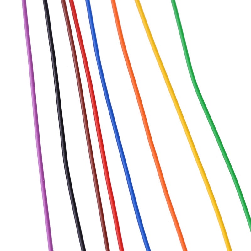 Test Cable 0.55mm OD Multicolor Flexible Copper Wire - Tin Plated Insulation Wrap Breadboard Jumper for Electronic Test PCB Soldering Plastic Spool - Image 3