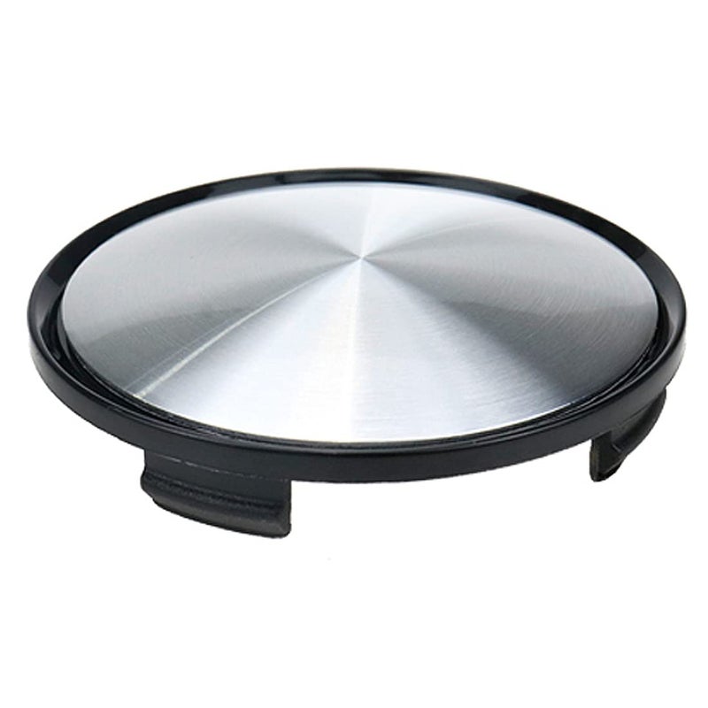 AUTUT Center Caps,63mm Silver Wheel Rim Hub Center Covers Replacement 60mm Lug to Lug,Silver Top&Black Base,Pack of 4 - Image 3