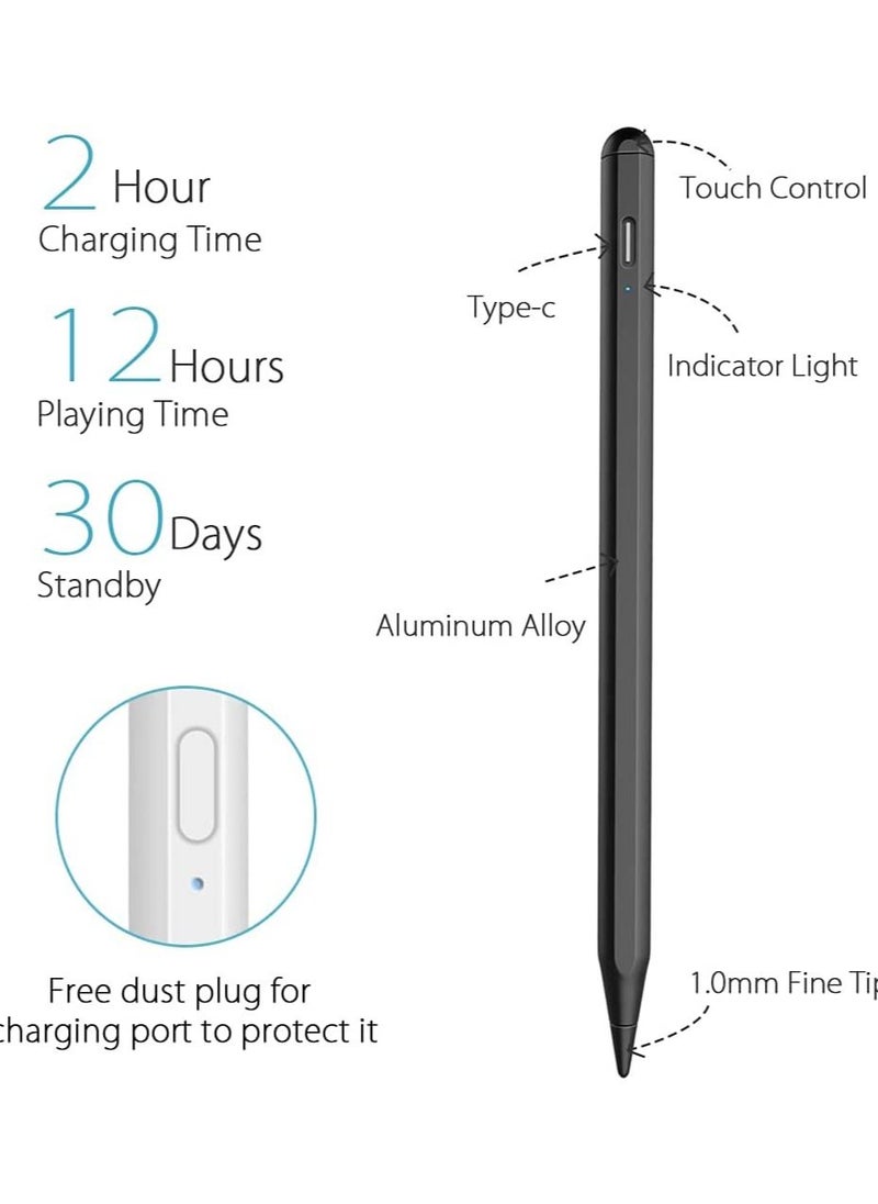 2021 Upgraded Stylus Pen for Touch Screens, Rechargeable Phone Pen for Android & iOS Compatible with iPhone/iPad/Pro/Mini/Other Tables & Smart Phone