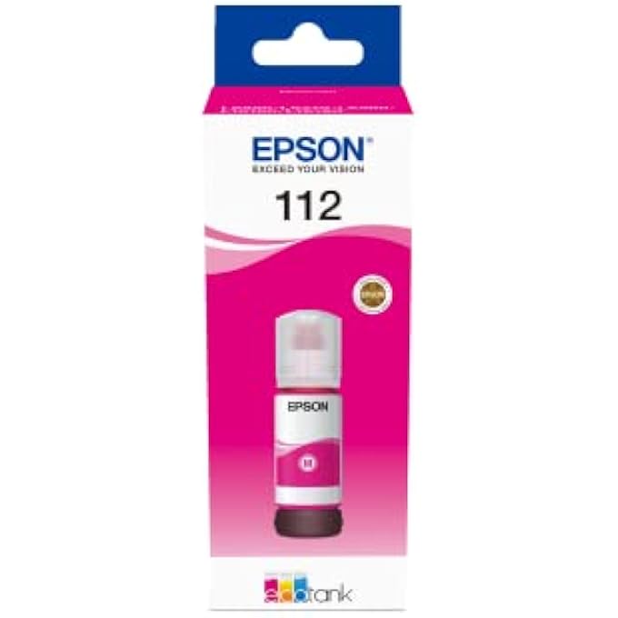 112 ECOTANK PIGMENT MAGENTA INK BOTTLE-PACK OF 3PCS - Image 1