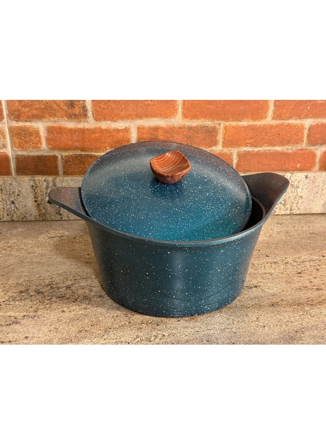 جلوري طقم حلل جرانيت غير لاصق بريميوم 15ق حلة( 18 + 20 + 24 + 28) + قارب 40 +  مقلايه 24+ ووك 28 + 4 ماسك لون اخضر - Image 4