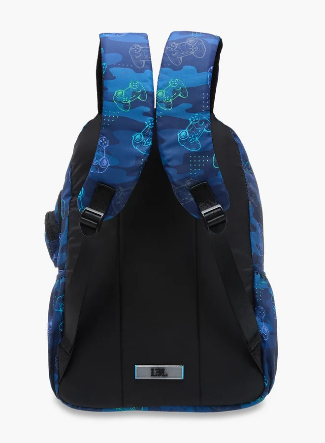 LBL by Shoexpress Gamer Print School Backpack with Detachable Pouch - 47x14x32 cm