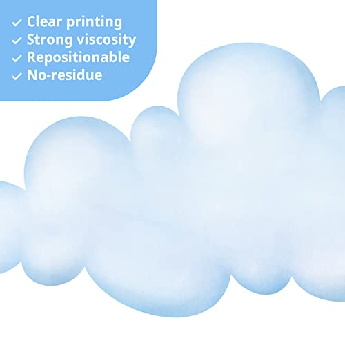 DECOWALL DS-8030 Clouds Kids Wall Stickers Wall Decals Peel and Stick Removable Wall Stickers for Kids Nursery Bedroom Living Room (Small) - Image 4