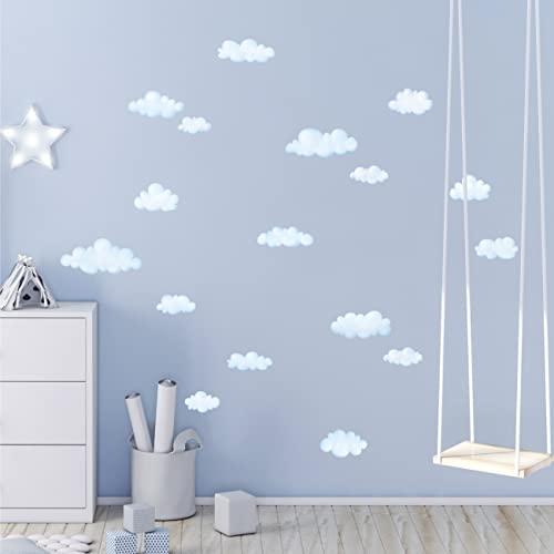DECOWALL DS-8030 Clouds Kids Wall Stickers Wall Decals Peel and Stick Removable Wall Stickers for Kids Nursery Bedroom Living Room (Small) - Image 3