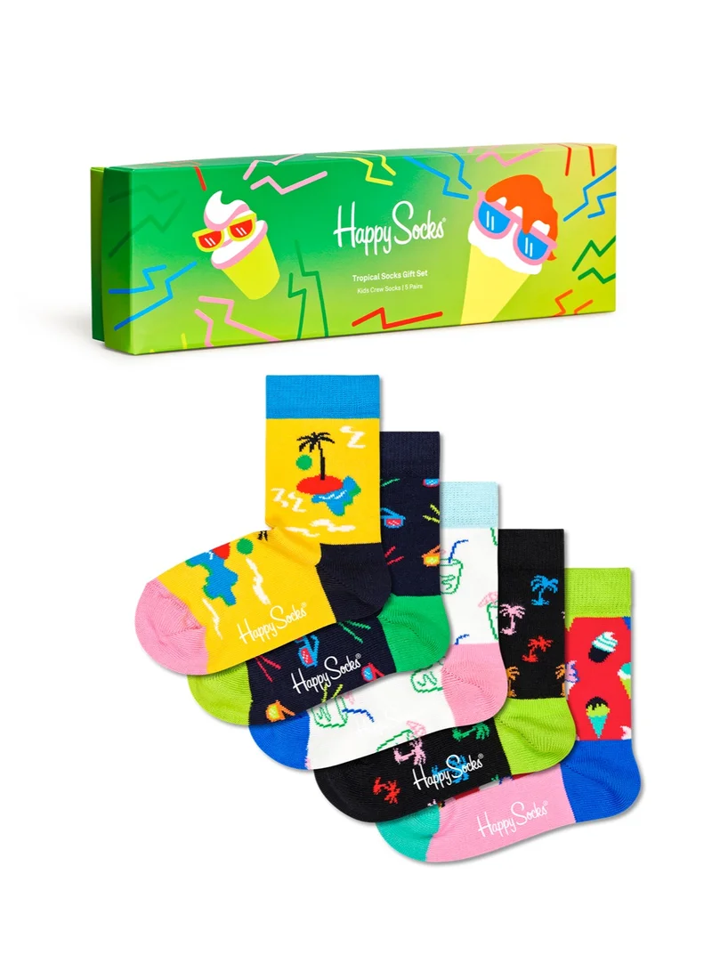 Happy Socks 5-PACK KIDS TROPICAL SOCKS GIFT SET