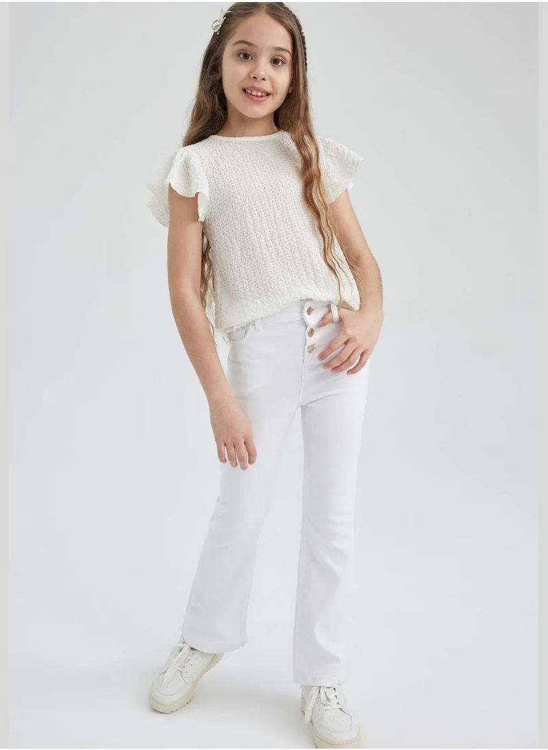 DeFacto Girl Flare Fit Denim Trousers
