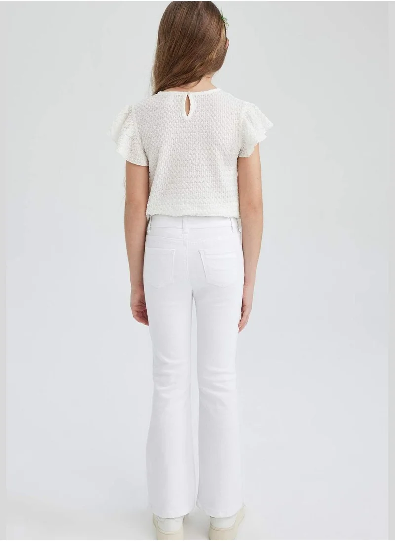 DeFacto Girl Flare Fit Denim Trousers