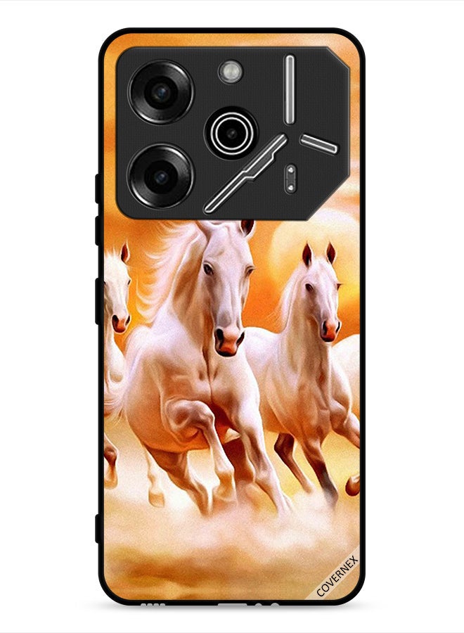 Covernex Tecno Pova 6 Pro 5G Protective Case Cover Horses Running - Image 1
