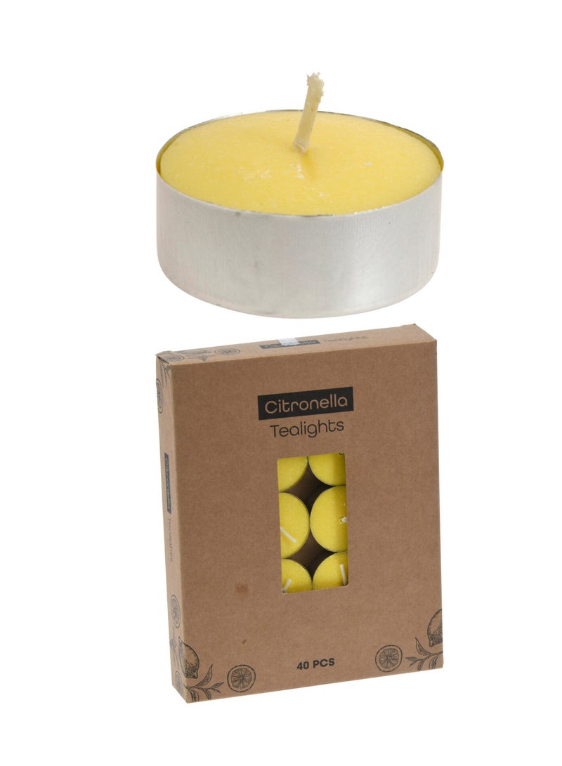 Koopman Koopman Citronella Tealights - 40 Pieces, Mosquito Repellent, Scented, Outdoor  - Image 1