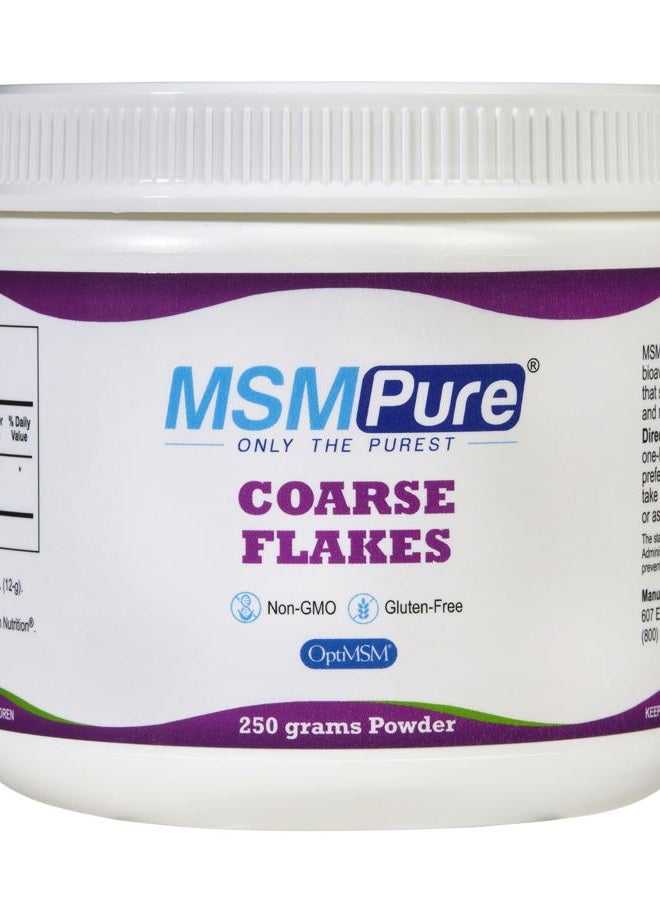 Kala Health MSMPure Coarse MSM Powder Flakes – Organic Sulfur for Joint Flexibility, Skin Appearance, and Hair & Nail Support – 8.8 oz, USA Made, Distilled Crystals - Image 1