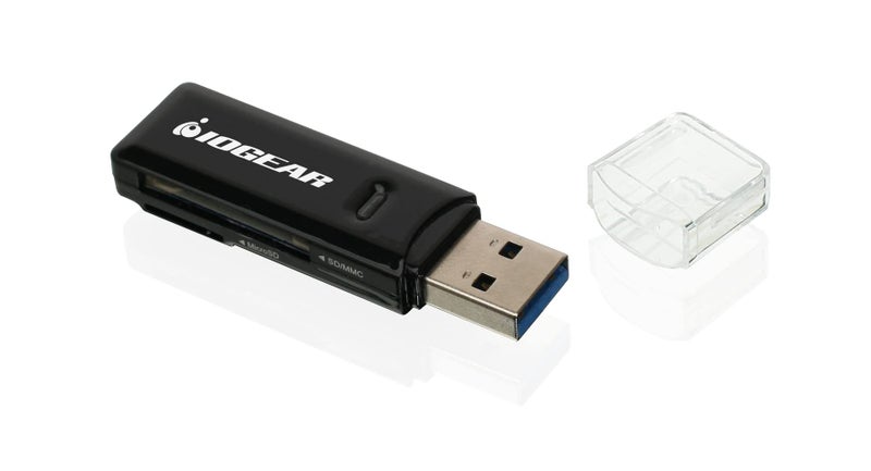 Iogear قارئ بطاقة الذاكرة فلاش USB 3.0 بسرعة فائقة ذو فتحتين - ويندوز - ماك - لينوكس - بعض أنظمة أندرويد - يدعم SD، SDHC، SDXC، MMC/MicroSD، T-Flash (CR-UMSS) - GFR305SD - Image 1