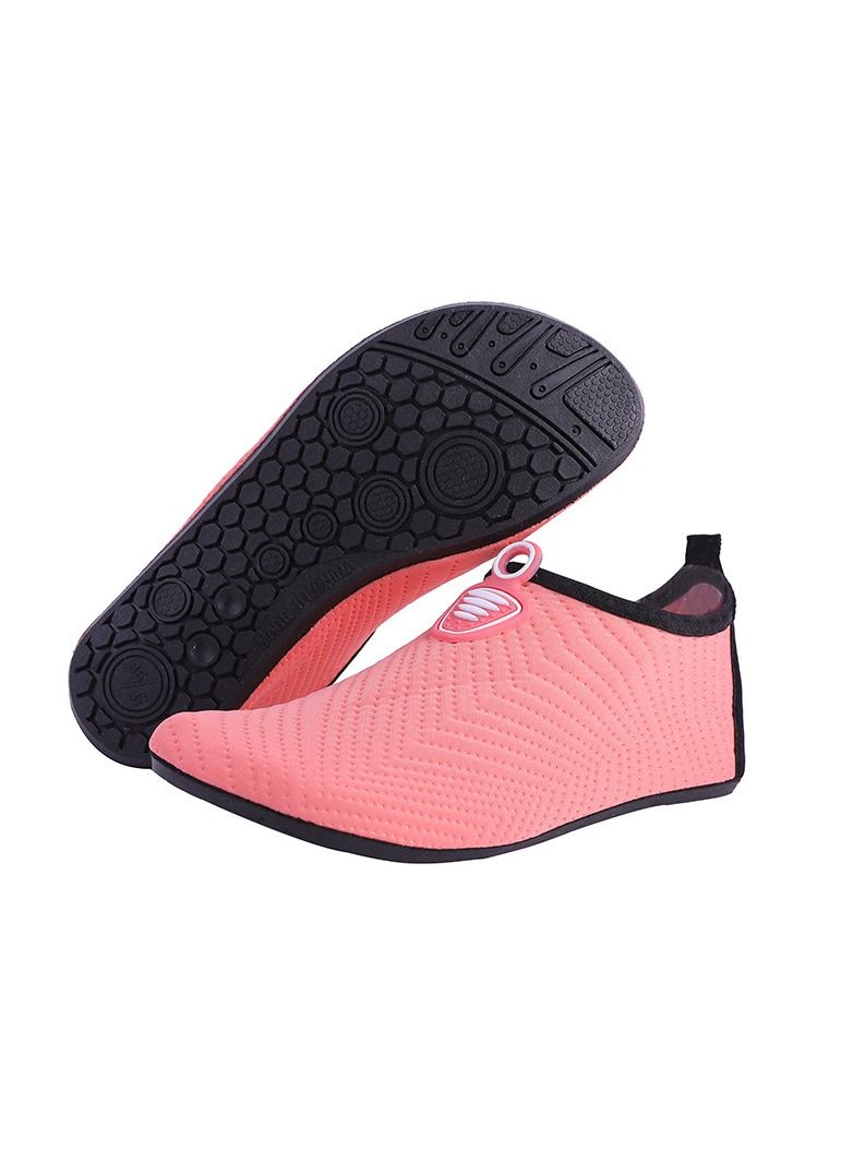 Loquat Men/Women Rubber Thick Soled Beach Socks, Shoes, Swimming Shoes Pink 