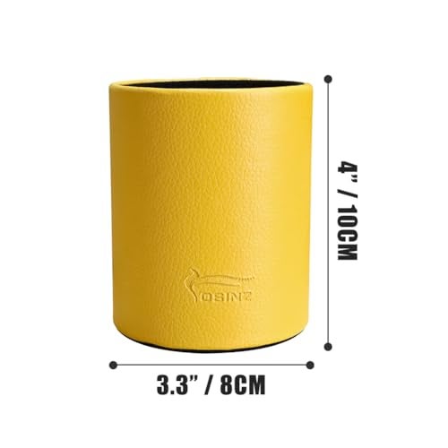 Fosinz Pen Pencil Holder Cup Container PU Leather Desk Organizer Stand Decor Brush Scissor Holder Decoration Office Desk Home School - Image 4