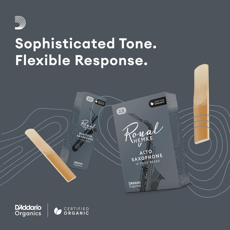 D'Addario Royal Hemke Baritone Saxophone Reeds, Strength 3.0, Pack of 5 - Image 4