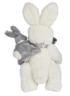 Bearington Collection Bearington Skip and Hop White Gray Plush Stuffed Animal Bunny Rabbit, Adorable, Cuddly, Great Gift for Bunny Lovers of All Ages, Birthdays, Holidays and Special Occasions, 14 inches  - Image 2
