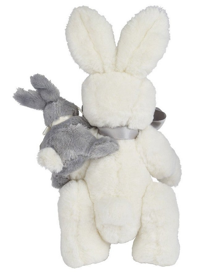 Bearington Collection Bearington Skip and Hop White Gray Plush Stuffed Animal Bunny Rabbit, Adorable, Cuddly, Great Gift for Bunny Lovers of All Ages, Birthdays, Holidays and Special Occasions, 14 inches  - Image 2