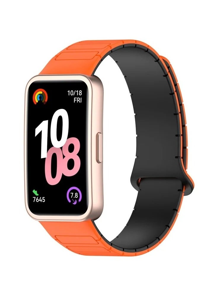 O Ozone (Pack of 3) Magnetic Loop Strap for Huawei Band 10 | Huawei Band 9 |8 Watch Band, Silicone Sport Replacement Wristband -Multicolor - Image 3