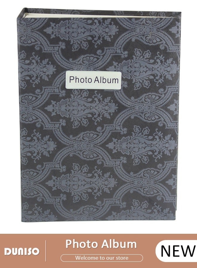 DUNISO 100 Pockets Foil Stamping Photo Album for 6 Inches Photos Portable Photo Album for Family Wedding Boys Girls - Image 1