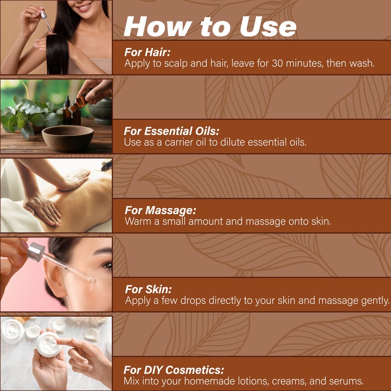 Plant Guru Walnut Oil 4 fl. oz. - Cold Pressed 100% Pure Natural - Skin, Body, Face, and Hair Growth Moisturizer. Great For Creams, Lotions, Lip balm and Soap Making - Image 4