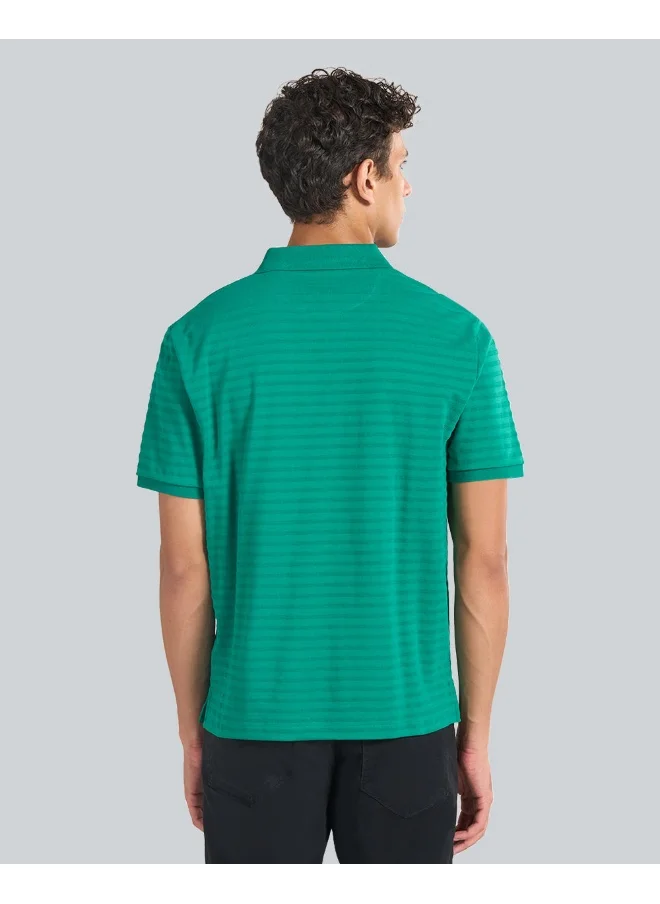 غانت Textured Striped Polo Shirt