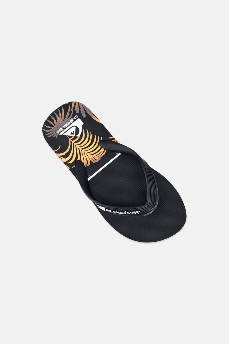 QUIKSILVER Kids Boy Brand Logo Slip On Slippers, Black - Image 3