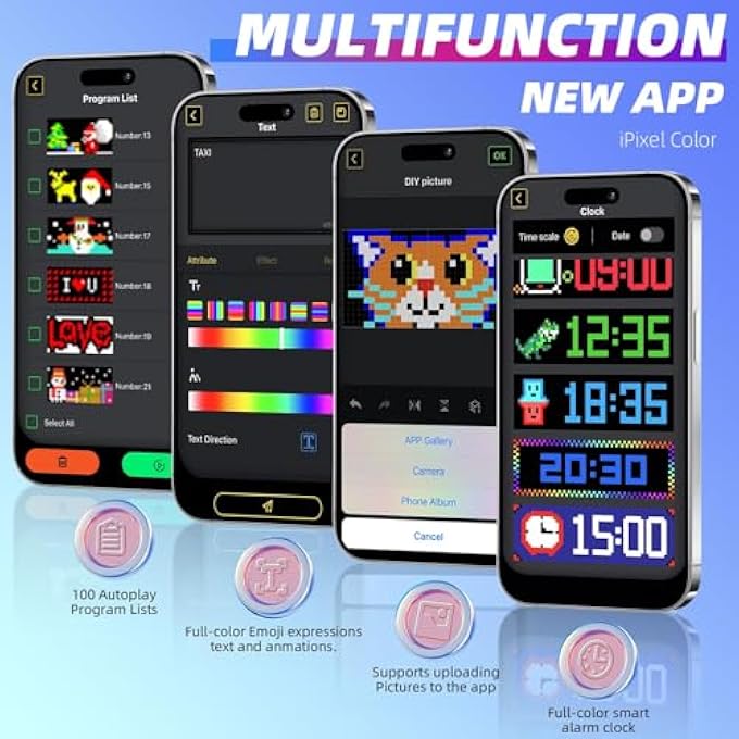 KASTWAVE Led Signs For Car Smarter App Control Upgraded Lamp Beads 7X3 Flexible Led Matrix Panel 50 Bluetooth Control Usb 5V Diy Programmable Led Sign For Taxi Car Accessories - Image 2