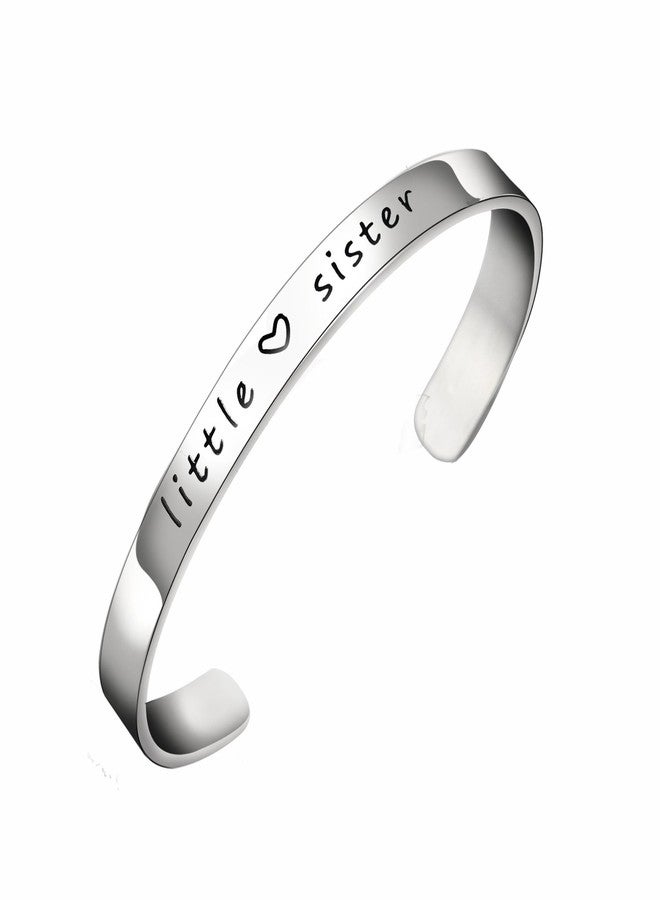 BESPMOSP Stainless Steel Sisters Cuff Bangle - 3PC Big Middle Little Sis - Adjustable, Unique Gift for Women & Girls - Image 4