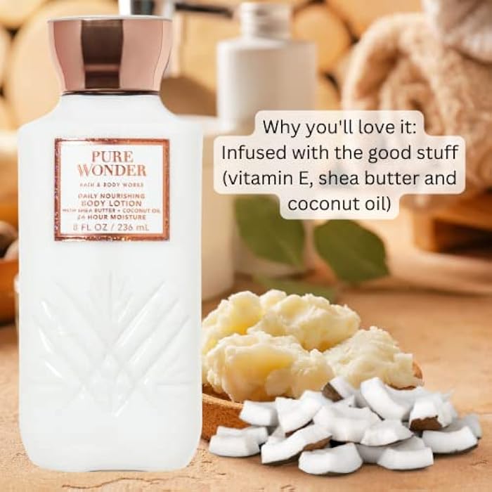 Bath & Body Works Pure Wonder 24 Hour Moisture Body Lotion with Shea Butter + Vitamin E - 236ml - Image 2