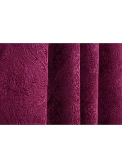 Homefab India Homefab India 2 Piece Velvet Long Door Curtains - 9 feet, Wine  - Image 5