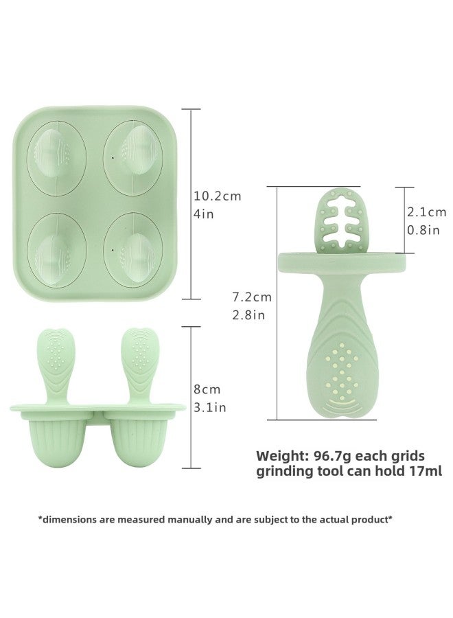 Baby Molar Popsicle Ice Cream Mold Making Popsicle Ice Cream Food Grade Silicone Special Mold Homemade Ice Cream-Specifications:Type B (light Pink)-chassis + Round Handle-color:Teething Popsicle Mold  - Image 4