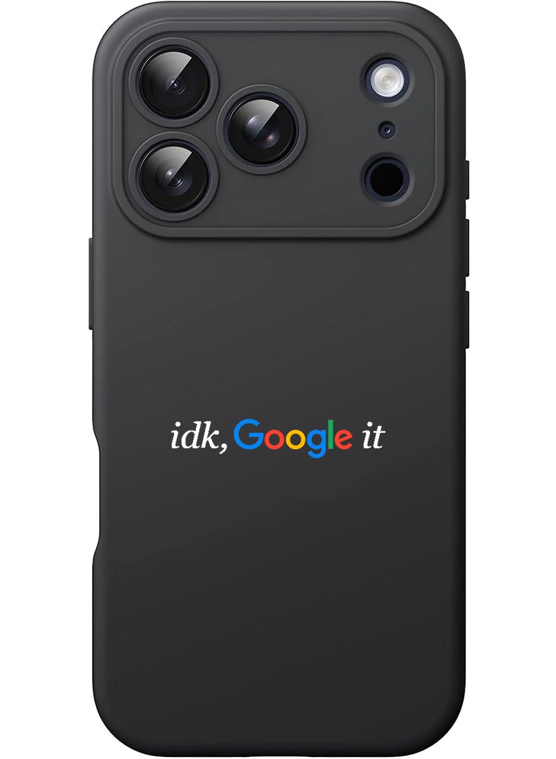 Theodor Protective Slim Fit Case Liquid Silicone Cover with Full Body Protection Anti-Scratch Shockproof Case For Apple iPhone 17 Pro (Black) Google it - White - Image 1