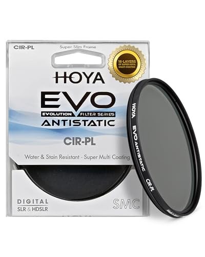 Hoya EVO Antistatic 49mm Polarizing Filter — Premium Optical Glass w/ 16-Layer SMC, 3mm Low-Profile Aluminum Frame - Stain & Scratch Resistant Circular Polarizer to Enhance Clarity & Vibrant Colors - Image 1