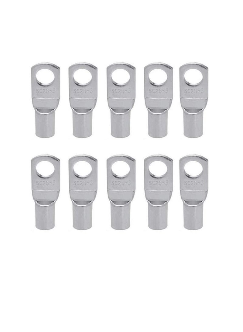 Copper Cable Lugs 10Pcs Set Wire Terminals Connector Cable lugs Ring Battery SC Terminals for Marine Solar Automotive Electric Home Applications etc.  Hole Size 8mm Cable Size 50mm  - Image 3