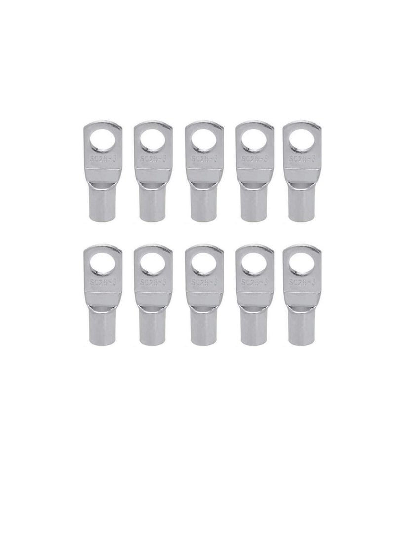 Copper Cable Lugs 10Pcs Set Wire Terminals Connector Cable lugs Ring Battery SC Terminals for Marine Solar Automotive Electric Home Applications etc.  Hole Size 8mm Cable Size 50mm  - Image 2
