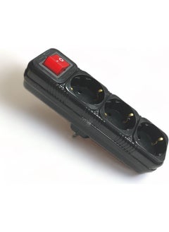 Tek-İş Single-Work Plug Socket Triple Grounded Switched Golyat Black  - Image 2