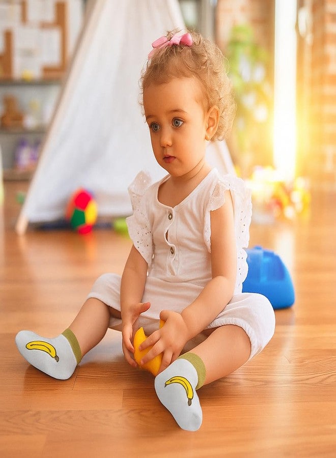 CUTEABLY جوارب شتوية دافئة للأطفال حديثي الولادة من البنات، مقاس 0-1 سنة، ألوان متنوعة، عبوة من 4 قطع - Image 5